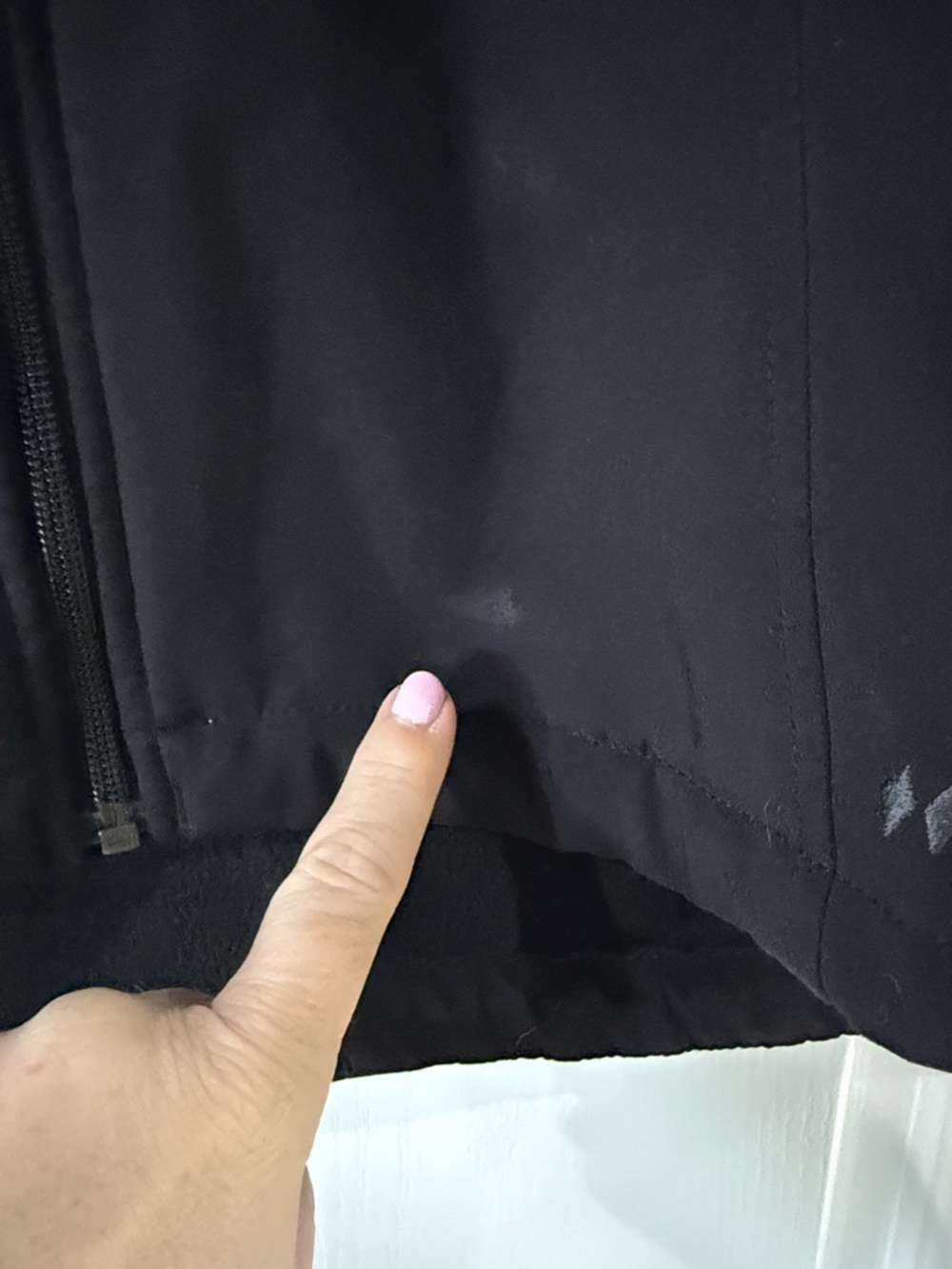 Double Diamond Black Hooded Softshell Jacket with… - image 5